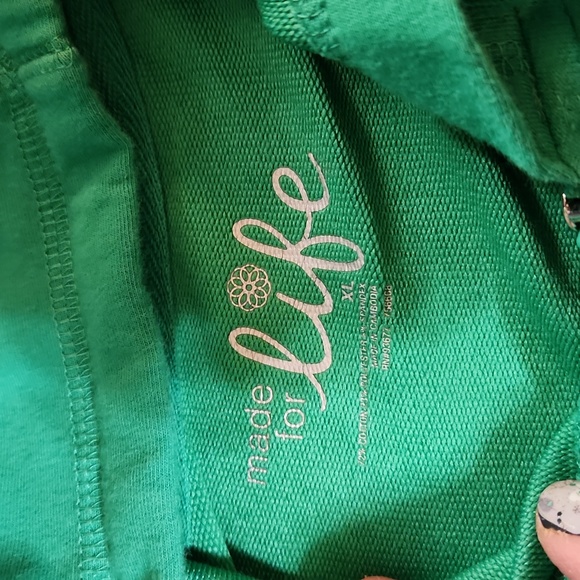 3pc made for life grey green jacket tee Sweats jcpenney lg and xl tops - Picture 2 of 11